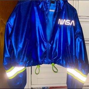 NASA fashion reflective windbreaker jacket